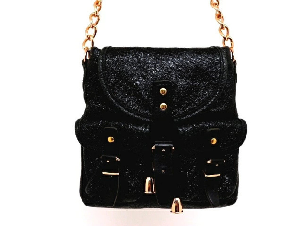 Balenciaga bag handbag chain shoulder leather black
